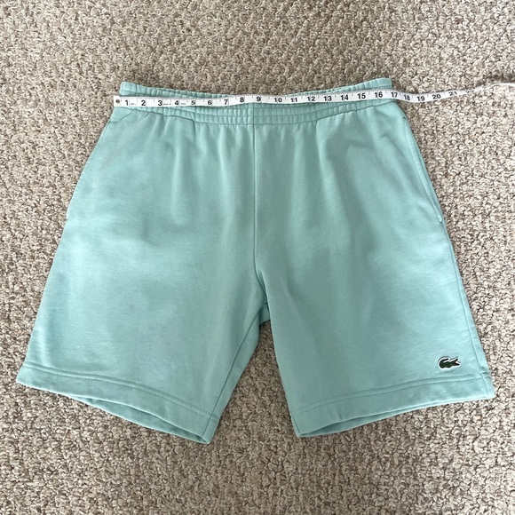 Lacoste Men’s Regular Fit Fleece Shorts – Aqua | Size Large | 8” Inseam - Picture 7 of 16